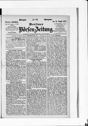 Berliner Börsen-Zeitung on Aug 28, 1875