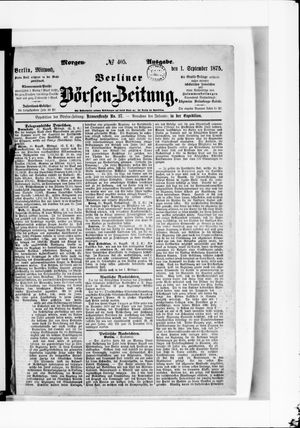 Berliner Börsen-Zeitung on Sep 1, 1875