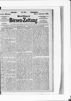 Berliner Börsen-Zeitung vom 01.09.1875