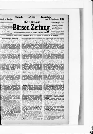 Berliner Börsen-Zeitung on Sep 3, 1875