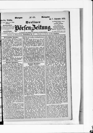 Berliner Börsen-Zeitung on Sep 7, 1875