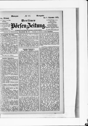 Berliner Börsen-Zeitung on Sep 8, 1875