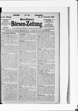 Berliner Börsen-Zeitung vom 13.09.1875