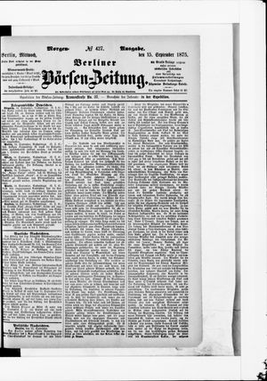 Berliner Börsen-Zeitung vom 15.09.1875