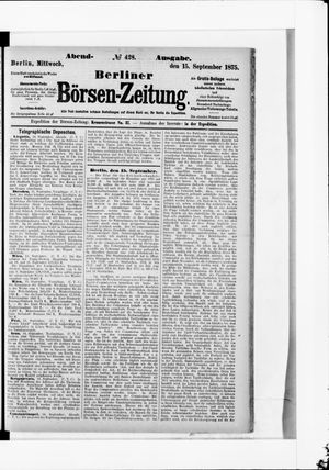 Berliner Börsen-Zeitung vom 15.09.1875