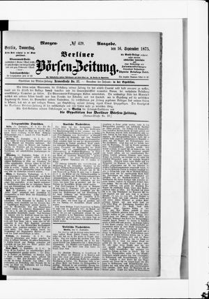 Berliner Börsen-Zeitung on Sep 16, 1875
