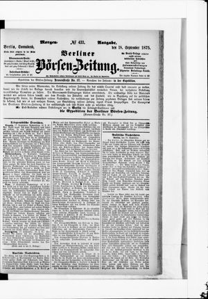Berliner Börsen-Zeitung vom 18.09.1875
