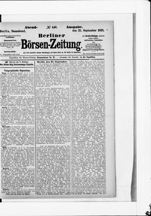 Berliner Börsen-Zeitung on Sep 25, 1875