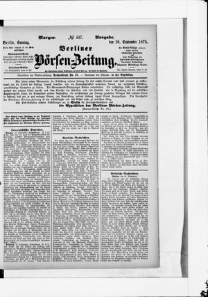 Berliner Börsen-Zeitung vom 26.09.1875