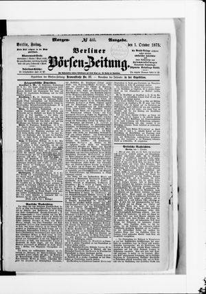 Berliner Börsen-Zeitung on Oct 1, 1875