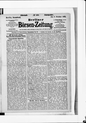 Berliner Börsen-Zeitung on Oct 2, 1875