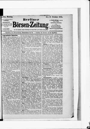 Berliner Börsen-Zeitung on Oct 11, 1875