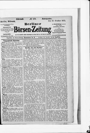 Berliner Börsen-Zeitung vom 13.10.1875