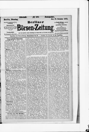 Berliner Börsen-Zeitung vom 19.10.1875