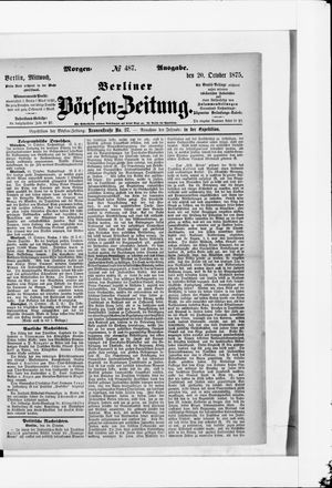 Berliner Börsen-Zeitung on Oct 20, 1875
