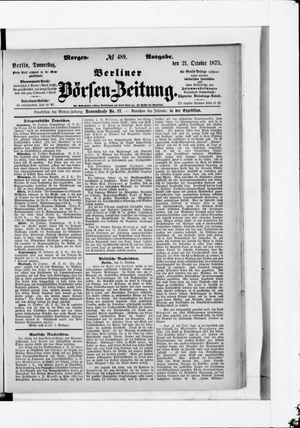 Berliner Börsen-Zeitung on Oct 21, 1875