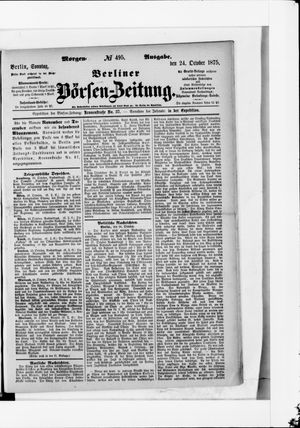 Berliner Börsen-Zeitung vom 24.10.1875