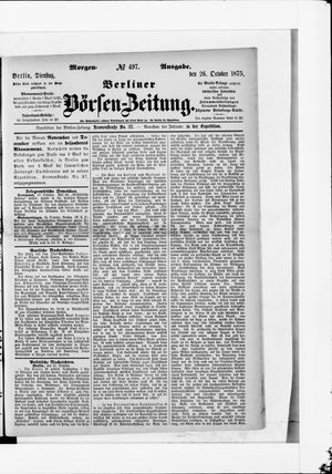 Berliner Börsen-Zeitung vom 26.10.1875