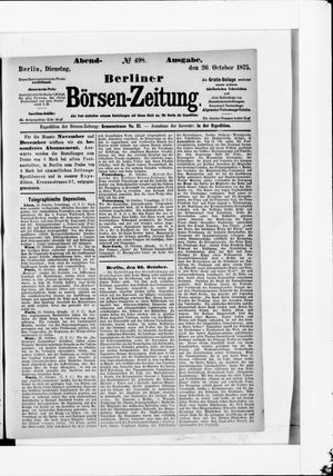 Berliner Börsen-Zeitung vom 26.10.1875