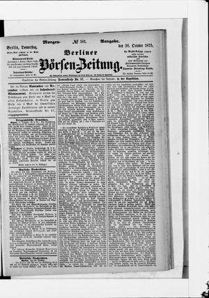 Berliner Börsen-Zeitung vom 28.10.1875