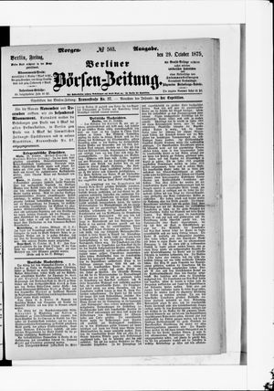 Berliner Börsen-Zeitung on Oct 29, 1875