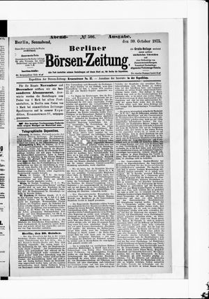 Berliner Börsen-Zeitung vom 30.10.1875