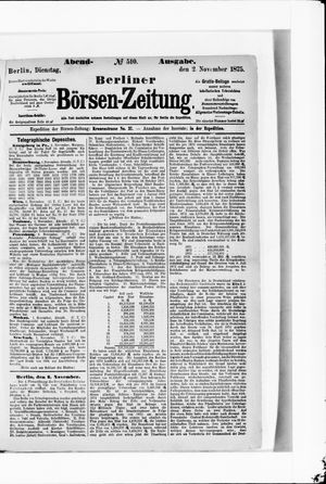 Berliner Börsen-Zeitung vom 02.11.1875
