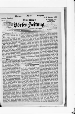Berliner Börsen-Zeitung vom 06.11.1875