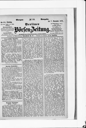 Berliner Börsen-Zeitung vom 07.11.1875