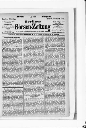 Berliner Börsen-Zeitung vom 09.11.1875