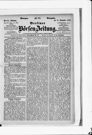 Berliner Börsen-Zeitung vom 10.11.1875