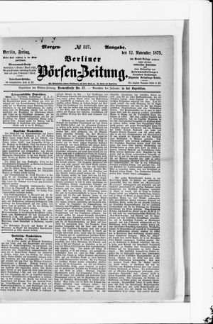 Berliner Börsen-Zeitung on Nov 12, 1875