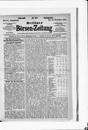Berliner Börsen-Zeitung vom 13.11.1875