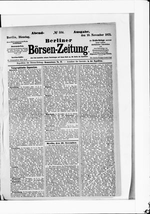 Berliner Börsen-Zeitung vom 16.11.1875