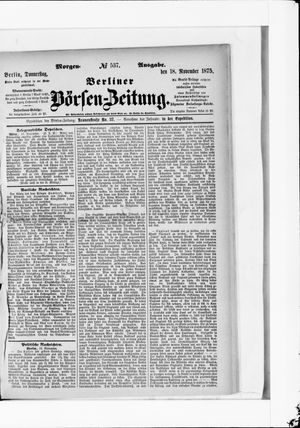 Berliner Börsen-Zeitung vom 18.11.1875
