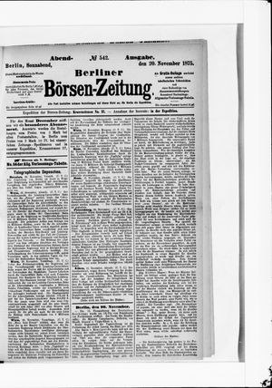 Berliner Börsen-Zeitung vom 20.11.1875