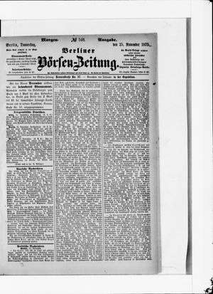Berliner Börsen-Zeitung vom 25.11.1875
