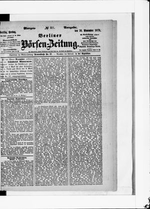 Berliner Börsen-Zeitung on Nov 26, 1875