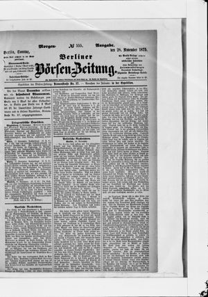 Berliner Börsen-Zeitung vom 28.11.1875
