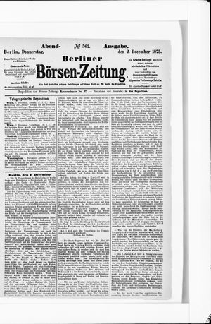 Berliner Börsen-Zeitung on Dec 2, 1875
