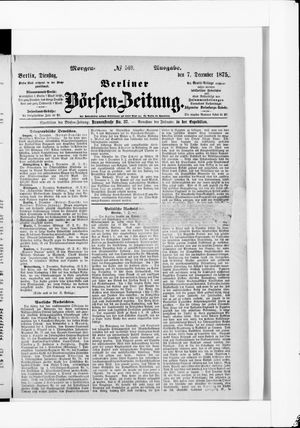 Berliner Börsen-Zeitung vom 07.12.1875