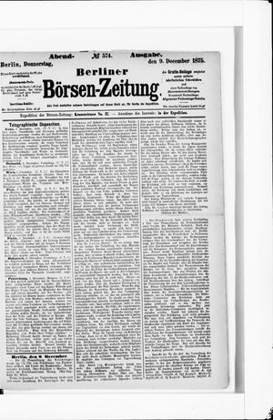 Berliner Börsen-Zeitung on Dec 9, 1875