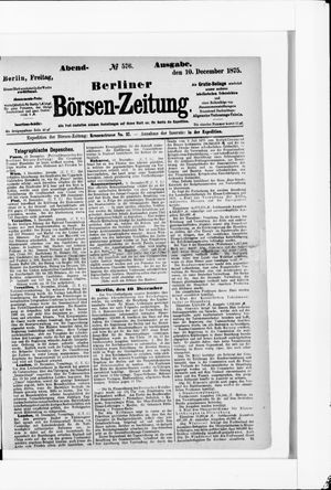 Berliner Börsen-Zeitung vom 10.12.1875