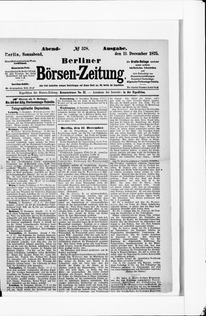 Berliner Börsen-Zeitung on Dec 11, 1875