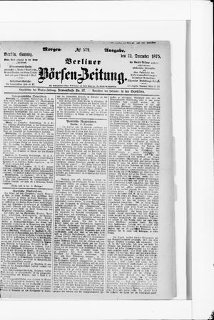 Berliner Börsen-Zeitung vom 12.12.1875
