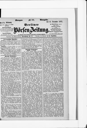 Berliner Börsen-Zeitung vom 15.12.1875