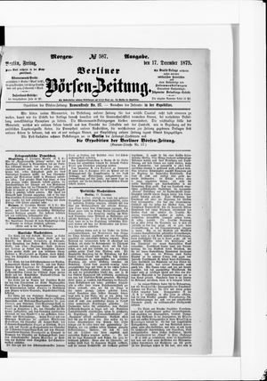 Berliner Börsen-Zeitung on Dec 17, 1875