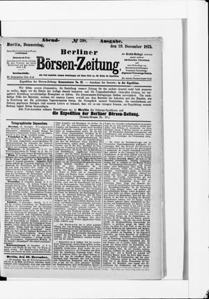 Berliner Börsen-Zeitung vom 23.12.1875