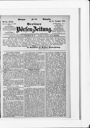 Berliner Börsen-Zeitung vom 24.12.1875