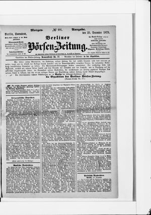 Berliner Börsen-Zeitung on Dec 25, 1875